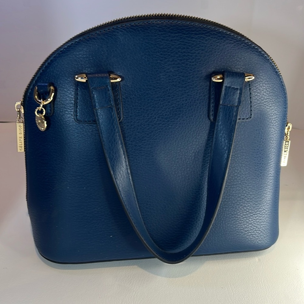 Celine Dion Purse Blue Crossbody w Handles Bag New